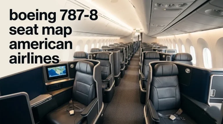Boeing 787-8 seat map American Airlines business class cabin overhead view showing Collins Aerospace Super Diamond seats in 1-2-1 configuration.